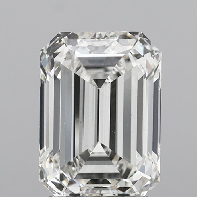 2.84 Carat Emerald Shaped, Ideal Cut, G Color, VS1 Clarity, IGI Certified Lab Grown Diamond