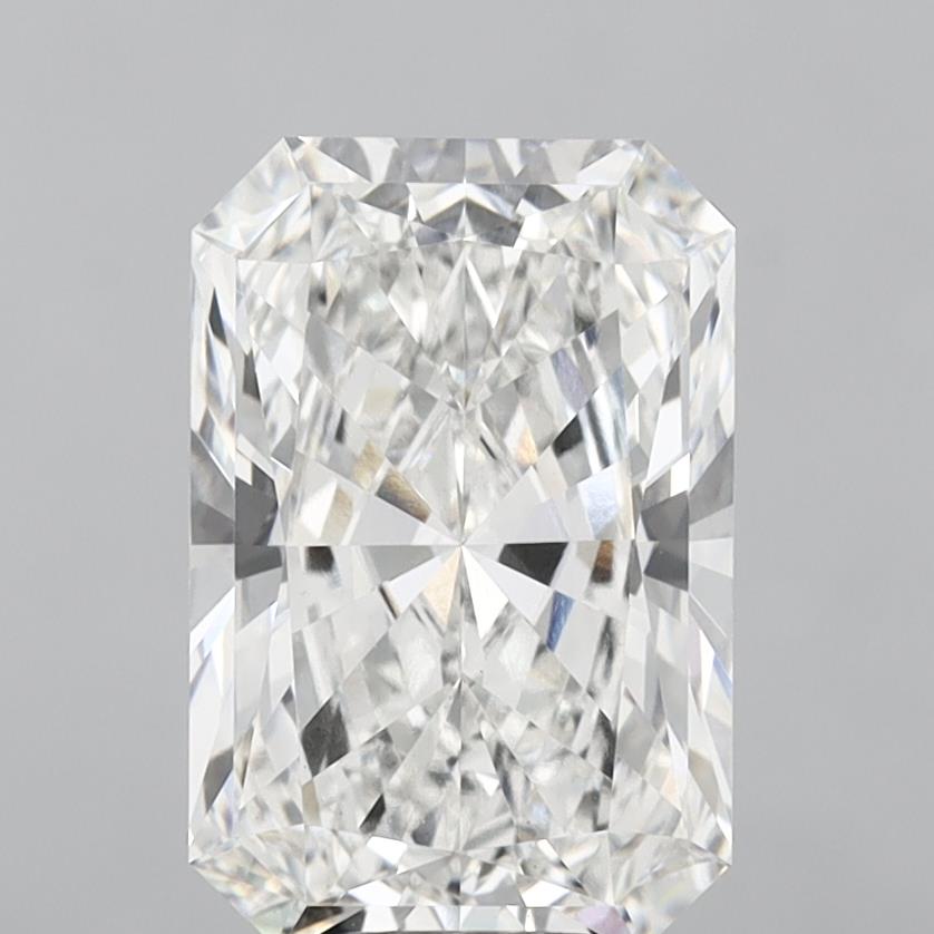 8.10 Carat Radiant Shaped, Ideal Cut, F Color, VS1 Clarity, IGI Certified Lab Grown Diamond