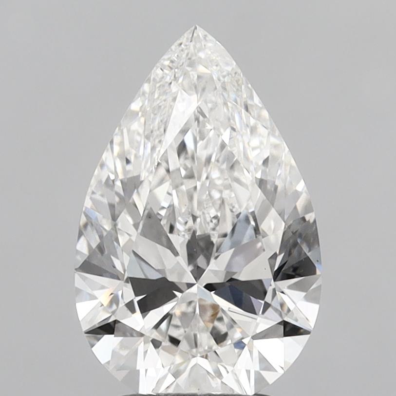 2.78 Carat Pear Shaped, Ideal Cut, F Color, VS1 Clarity, IGI Certified Lab Grown Diamond