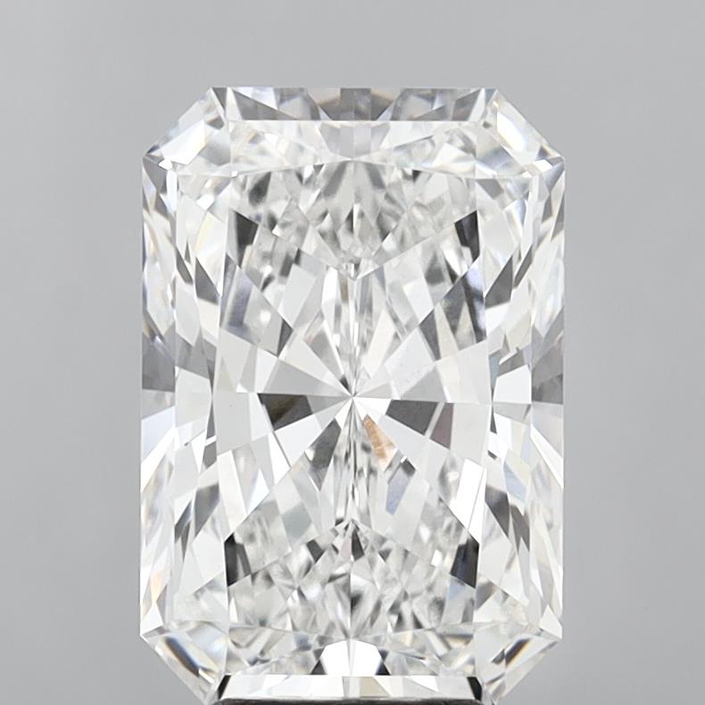6.57 Carat Radiant Shaped, Ideal Cut, E Color, VS1 Clarity, IGI Certified Lab Grown Diamond