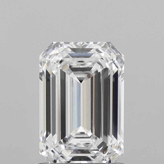 1.60 Carat Emerald Shaped, Ideal Cut, D Color, VVS2 Clarity, IGI Certified Lab Grown Diamond