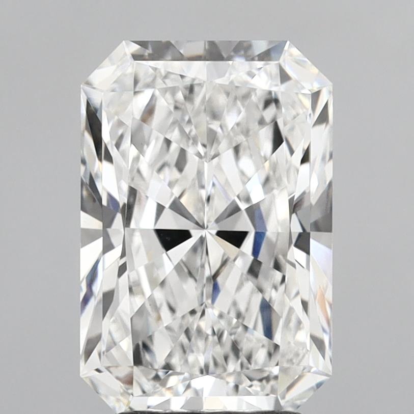 4.08 Carat Radiant Shaped, Ideal Cut, F Color, VVS2 Clarity, IGI Certified Lab Grown Diamond
