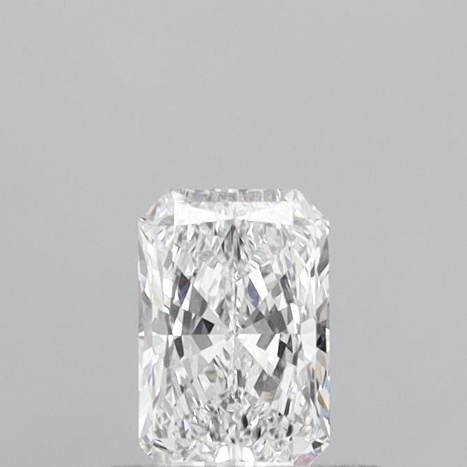 0.55 Carat Radiant Shaped, Excellent Cut, D Color, VVS2 Clarity, IGI Certified Lab Grown Diamond