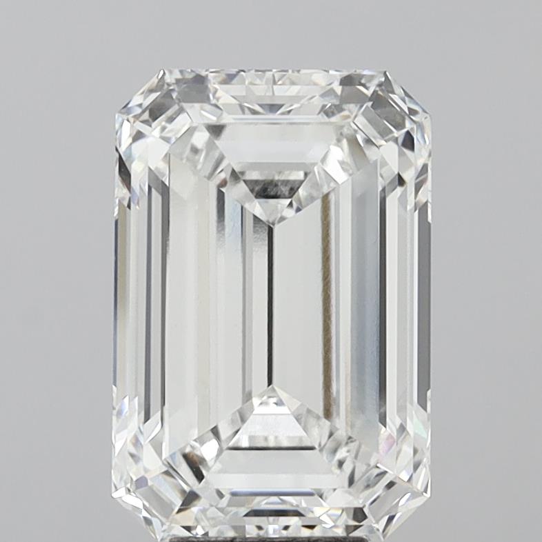 8.06 Carat Emerald Shaped, Excellent Cut, E Color, VVS2 Clarity, IGI Certified Lab Grown Diamond