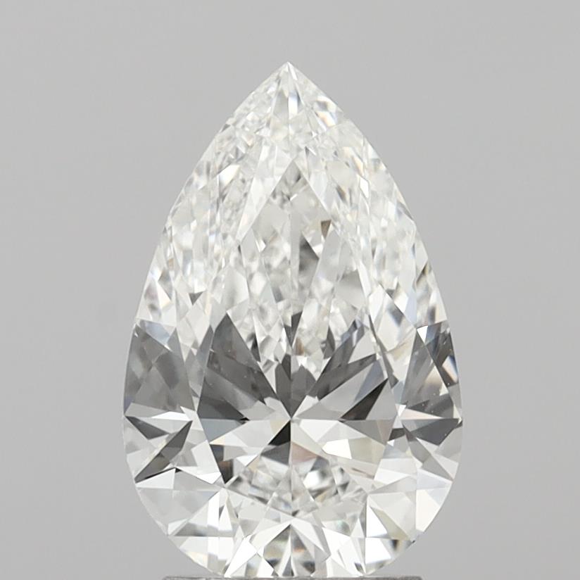 2.59 Carat Pear Shaped, Ideal Cut, F Color, VVS1 Clarity, IGI Certified Lab Grown Diamond
