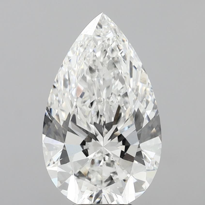 6.05 Carat Pear Shaped, Ideal Cut, E Color, VS1 Clarity, IGI Certified Lab Grown Diamond