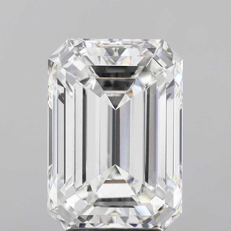 5.08 Carat Emerald Shaped, Ideal Cut, G Color, VVS2 Clarity, IGI Certified Lab Grown Diamond