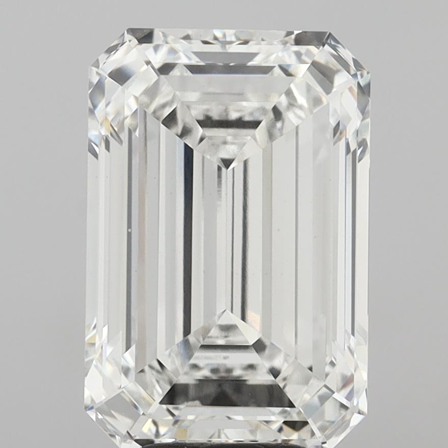 7.06 Carat Emerald Shaped, Ideal Cut, E Color, VVS2 Clarity, IGI Certified Lab Grown Diamond