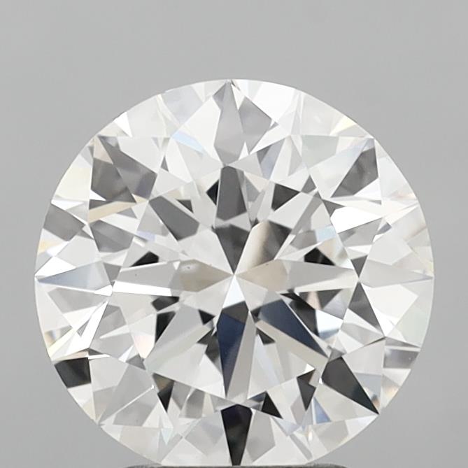 2.85 Carat Round Shaped, Excellent Cut, E Color, VS1 Clarity, IGI Certified Lab Grown Diamond