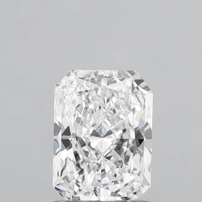 0.97 Carat Radiant Shaped, Ideal Cut, D Color, VVS2 Clarity, IGI Certified Lab Grown Diamond