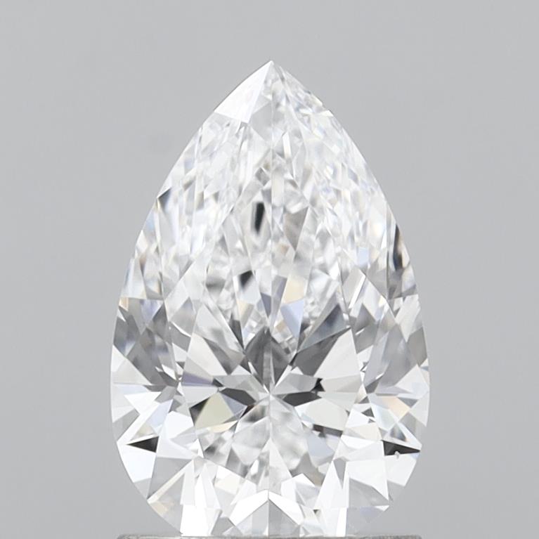 1.43 Carat Pear Shaped, Very Good Cut, D Color, VVS2 Clarity, IGI Certified Lab Grown Diamond