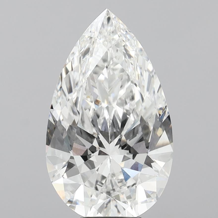 7.05 Carat Pear Shaped, Ideal Cut, F Color, VVS2 Clarity, IGI Certified Lab Grown Diamond