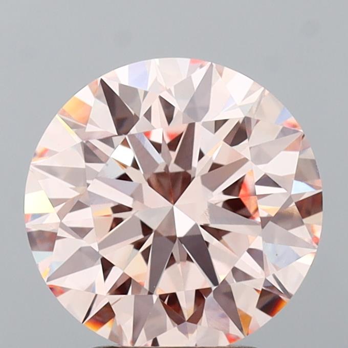 3.06 Carat Round Shaped, Ideal Cut, VVS2 Clarity, IGI Certified Lab Grown Diamond