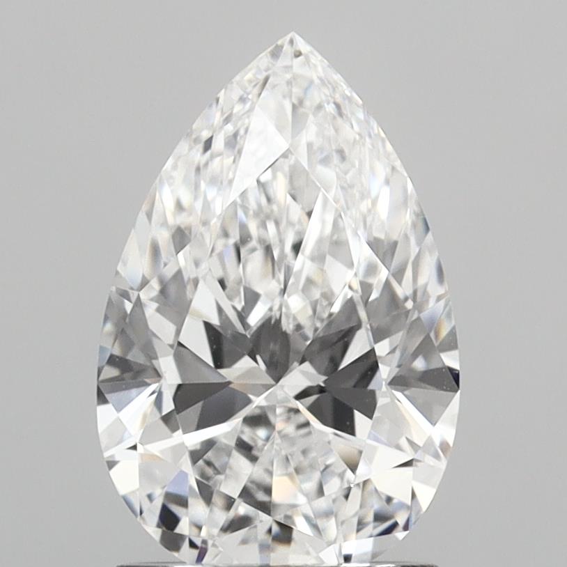 1.64 Carat Pear Shaped, Very Good Cut, D Color, VVS2 Clarity, IGI Certified Lab Grown Diamond