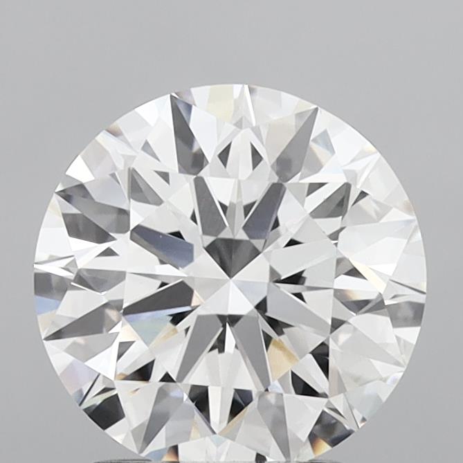 3.06 Carat Round Shaped, Ideal Cut, E Color, VVS2 Clarity, IGI Certified Lab Grown Diamond