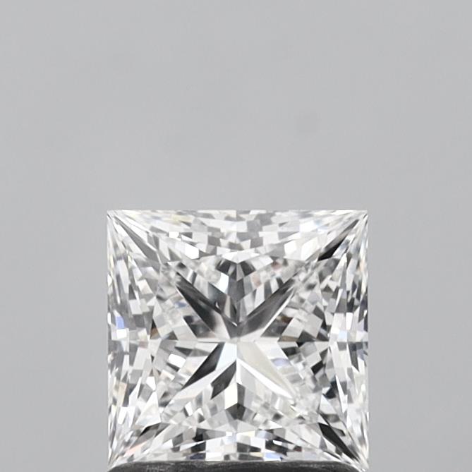 1.24 Carat Princess Shaped, Ideal Cut, E Color, VS1 Clarity, IGI Certified Lab Grown Diamond