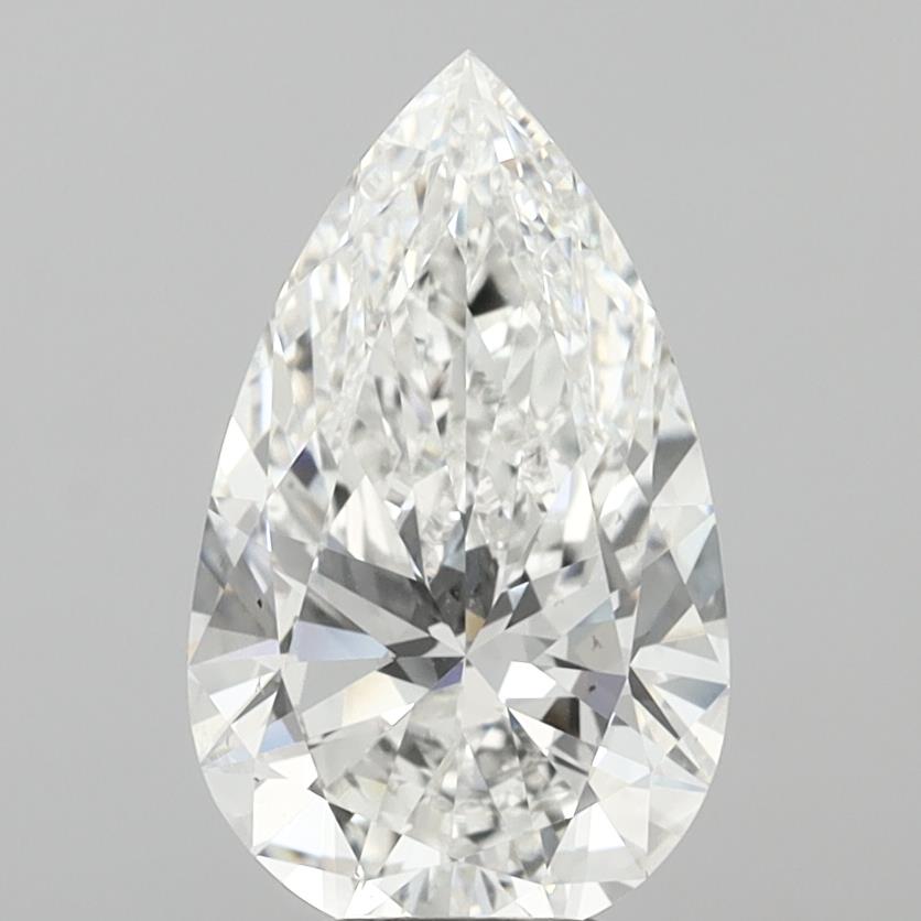 6.03 Carat Pear Shaped, Ideal Cut, F Color, VVS2 Clarity, IGI Certified Lab Grown Diamond