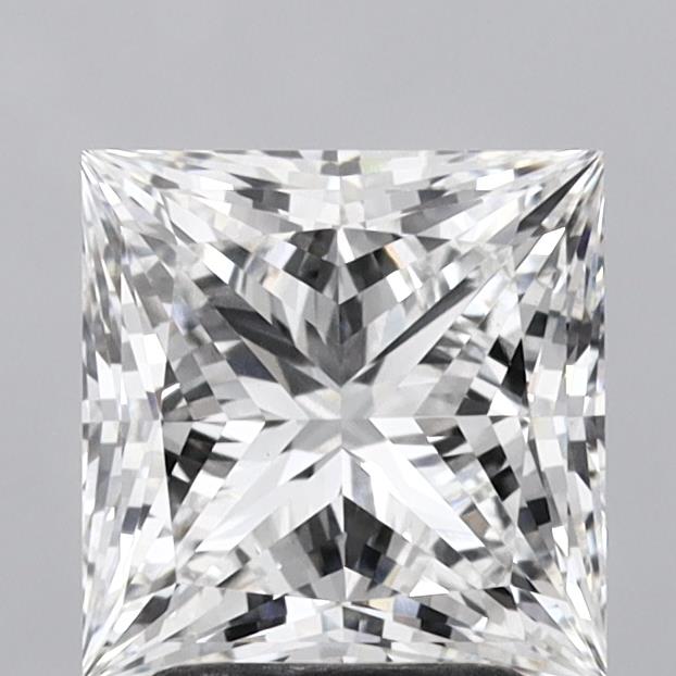 2.80 Carat Princess Shaped, Ideal Cut, E Color, VVS2 Clarity, IGI Certified Lab Grown Diamond