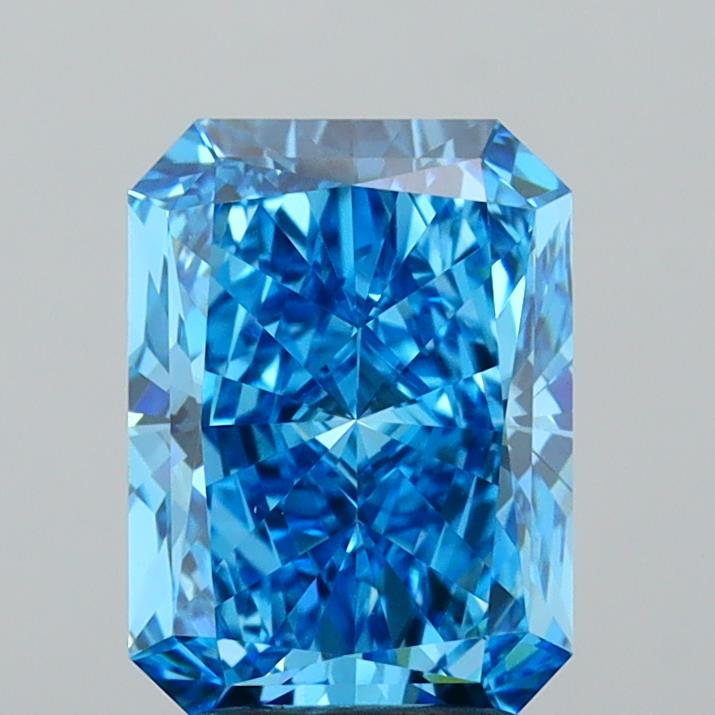 2.98 Carat Radiant Shaped, Ideal Cut, VS1 Clarity, IGI Certified Lab Grown Diamond