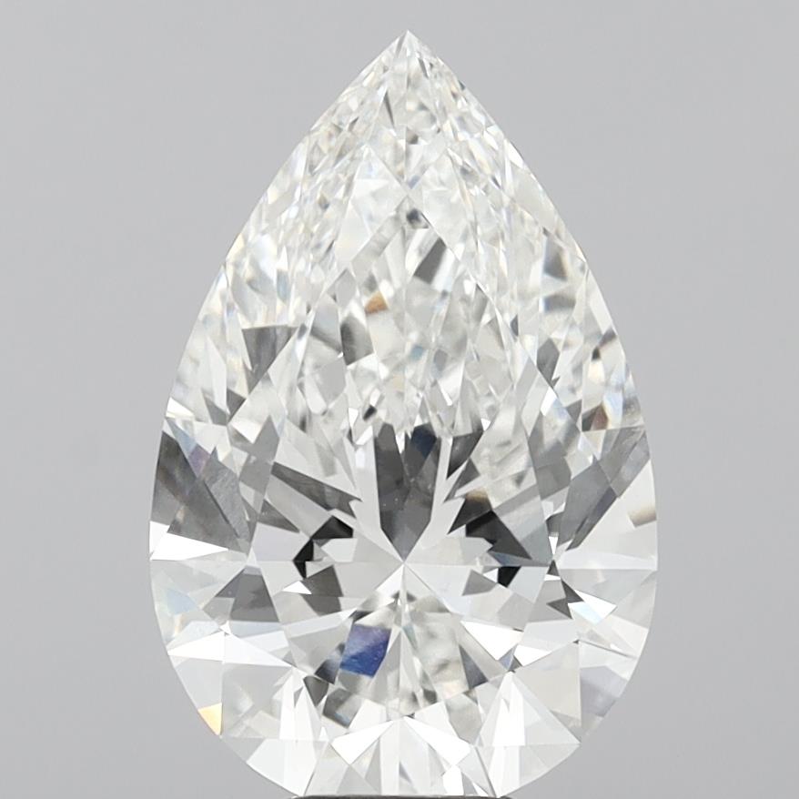 8.03 Carat Pear Shaped, Ideal Cut, F Color, VS1 Clarity, IGI Certified Lab Grown Diamond