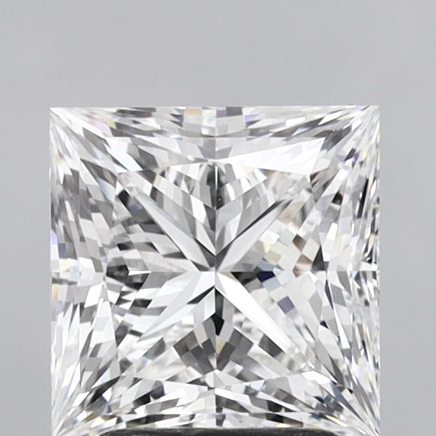 2.75 Carat Princess Shaped, Excellent Cut, E Color, VVS2 Clarity, IGI Certified Lab Grown Diamond