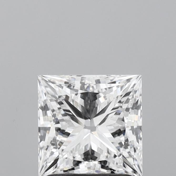 1.57 Carat Princess Shaped, Ideal Cut, D Color, VVS2 Clarity, IGI Certified Lab Grown Diamond