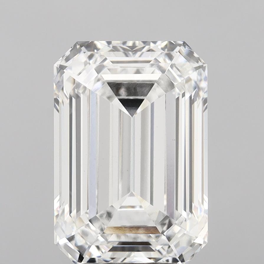 6.05 Carat Emerald Shaped, Ideal Cut, E Color, VS1 Clarity, IGI Certified Lab Grown Diamond