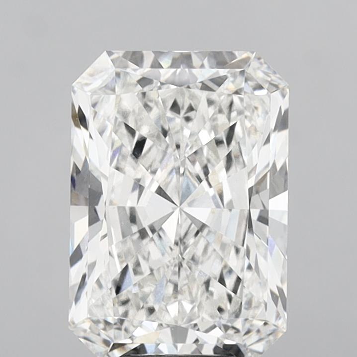 6.05 Carat Radiant Shaped, Ideal Cut, E Color, VVS2 Clarity, IGI Certified Lab Grown Diamond