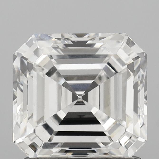 1.54 Carat Asscher Shaped, Excellent Cut, E Color, VVS2 Clarity, IGI Certified Lab Grown Diamond