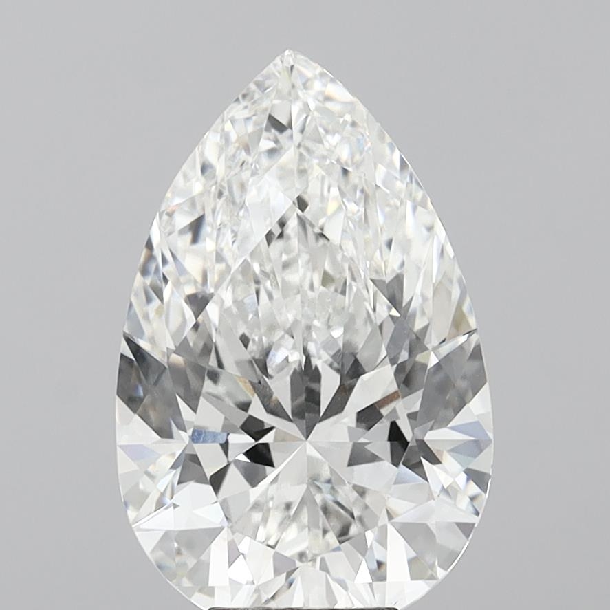 8.06 Carat Pear Shaped, Ideal Cut, F Color, VVS2 Clarity, IGI Certified Lab Grown Diamond
