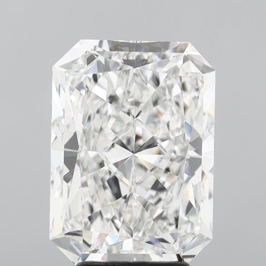 5.05 Carat Radiant Shaped, Ideal Cut, E Color, VVS2 Clarity, IGI Certified Lab Grown Diamond