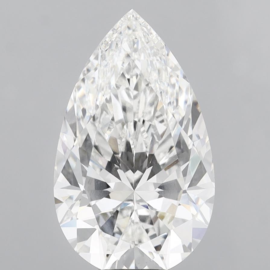 8.07 Carat Pear Shaped, Ideal Cut, E Color, VVS2 Clarity, IGI Certified Lab Grown Diamond