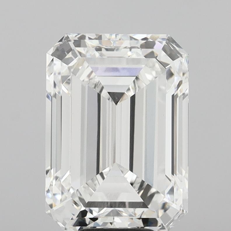9.56 Carat Emerald Shaped, Ideal Cut, F Color, VVS2 Clarity, IGI Certified Lab Grown Diamond