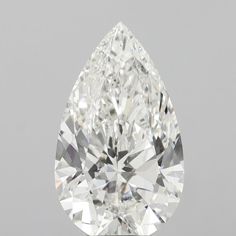 5.03 Carat Pear Shaped, Ideal Cut, H Color, VVS2 Clarity, IGI Certified Lab Grown Diamond