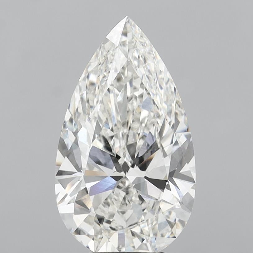 5.05 Carat Pear Shaped, Ideal Cut, G Color, VVS2 Clarity, IGI Certified Lab Grown Diamond