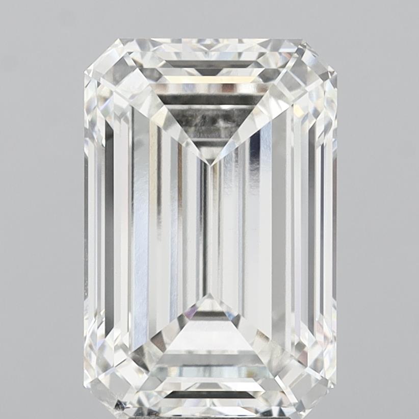 8.03 Carat Emerald Shaped, Ideal Cut, E Color, VVS2 Clarity, IGI Certified Lab Grown Diamond