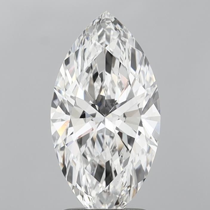 1.85 Carat Marquise Shaped, Ideal Cut, E Color, VVS1 Clarity, IGI Certified Lab Grown Diamond