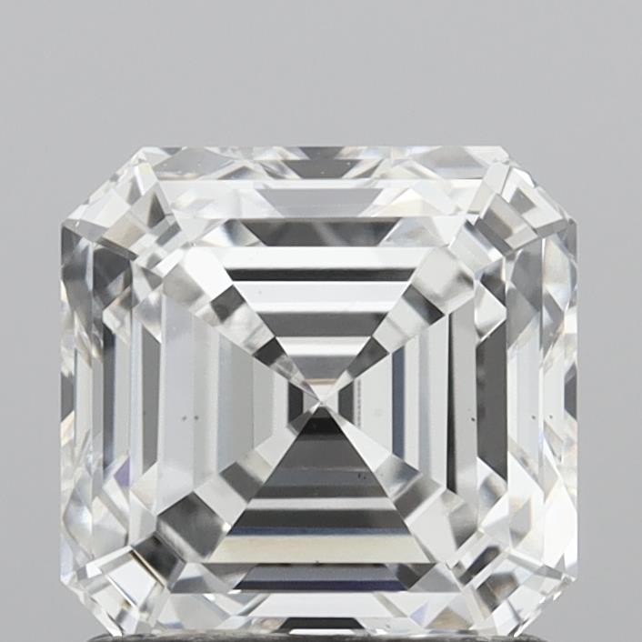 1.54 Carat Asscher Shaped, Excellent Cut, E Color, VS1 Clarity, IGI Certified Lab Grown Diamond