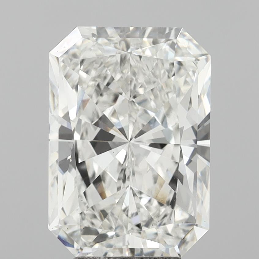6.02 Carat Radiant Shaped, Ideal Cut, F Color, VS2 Clarity, IGI Certified Lab Grown Diamond
