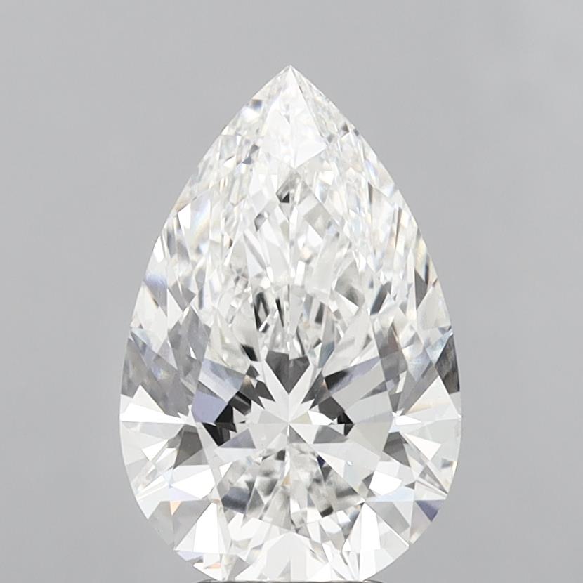 4.60 Carat Pear Shaped, Ideal Cut, F Color, VS1 Clarity, IGI Certified Lab Grown Diamond