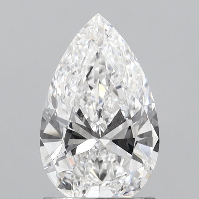 1.42 Carat Pear Shaped, Excellent Cut, E Color, VS1 Clarity, IGI Certified Lab Grown Diamond