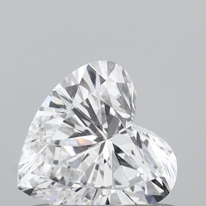 0.54 Carat Heart Shaped, Very Good Cut, D Color, VVS2 Clarity, IGI Certified Lab Grown Diamond
