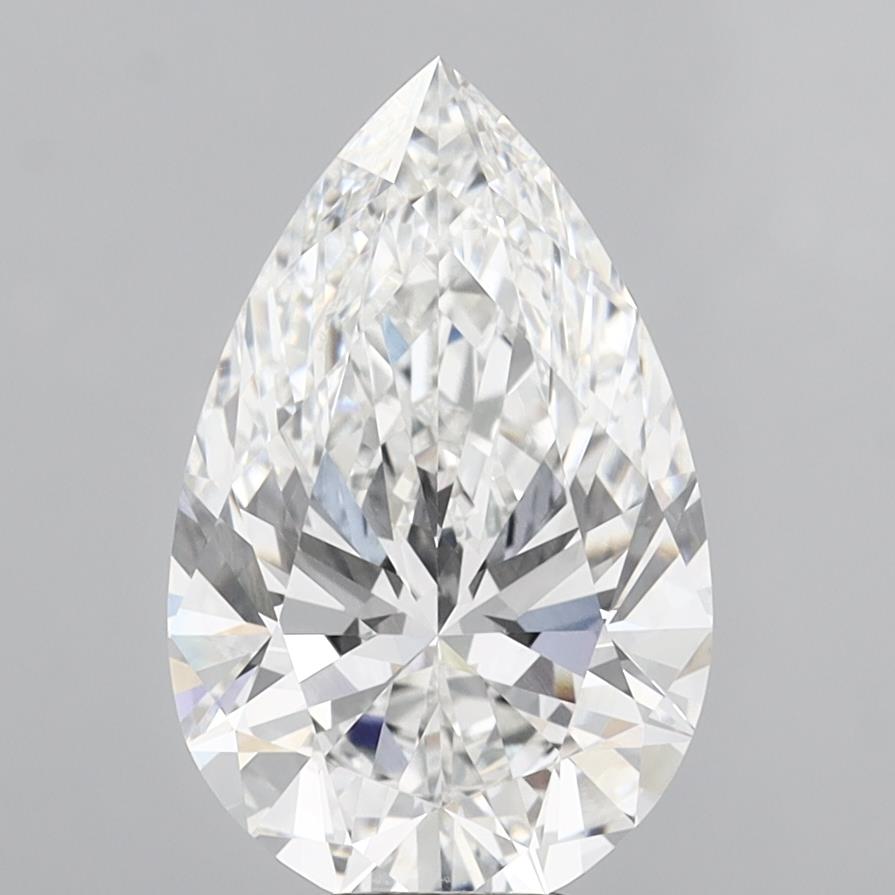 8.02 Carat Pear Shaped, Ideal Cut, F Color, VVS1 Clarity, IGI Certified Lab Grown Diamond