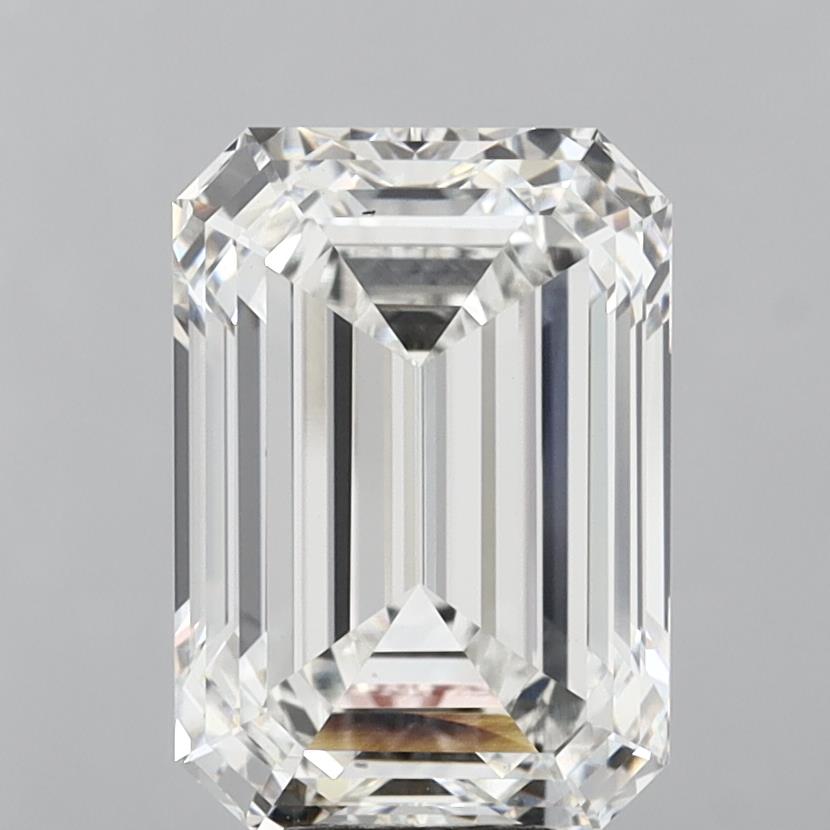 10.09 Carat Emerald Shaped, Ideal Cut, F Color, VVS2 Clarity, IGI Certified Lab Grown Diamond
