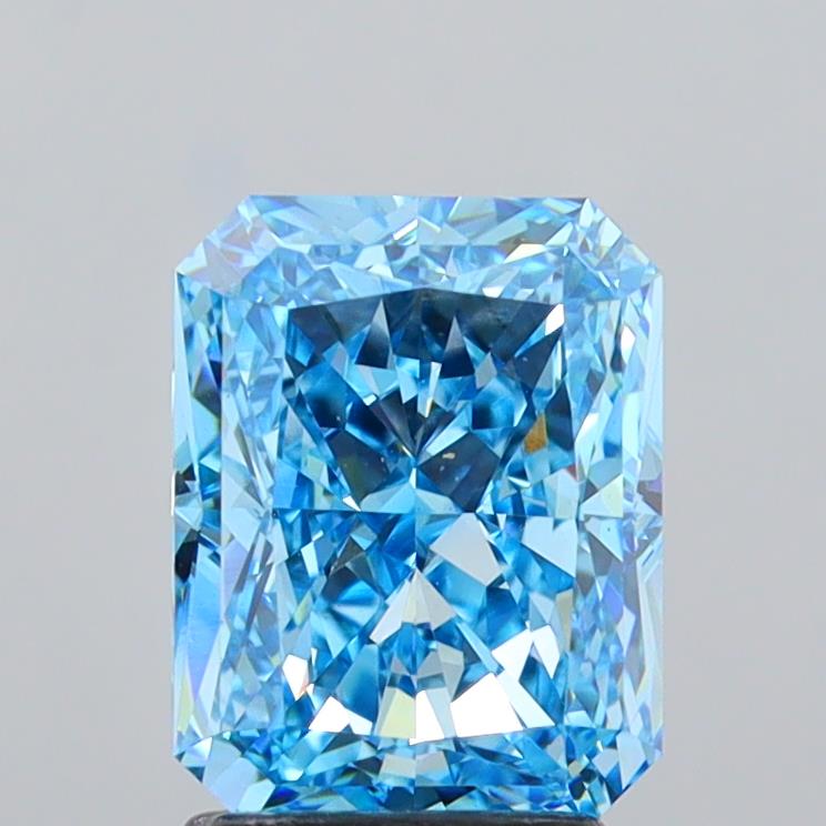 3.02 Carat Radiant Shaped, Excellent Cut, VVS2 Clarity, IGI Certified Lab Grown Diamond