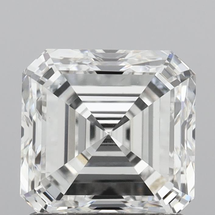 1.50 Carat Asscher Shaped, Very Good Cut, E Color, VVS2 Clarity, IGI Certified Lab Grown Diamond