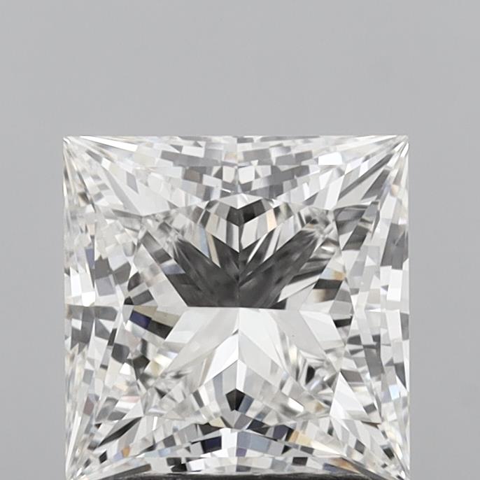 3.10 Carat Princess Shaped, Ideal Cut, F Color, VVS2 Clarity, IGI Certified Lab Grown Diamond