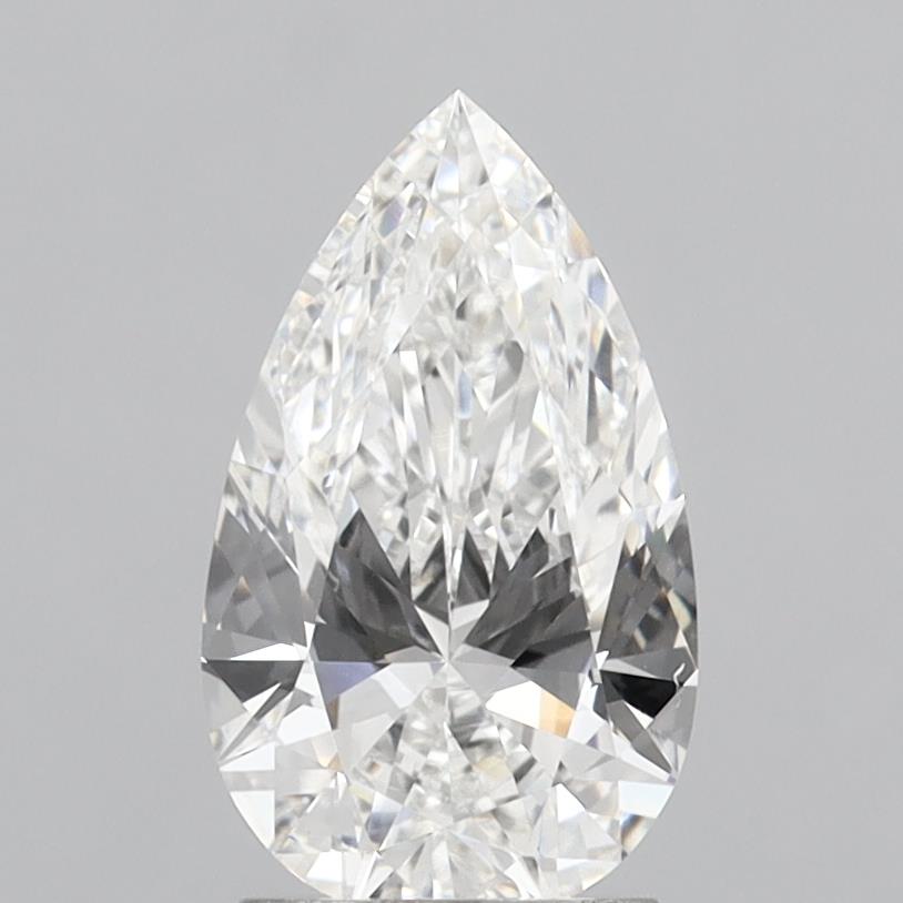 2.08 Carat Pear Shaped, Ideal Cut, F Color, VVS1 Clarity, IGI Certified Lab Grown Diamond