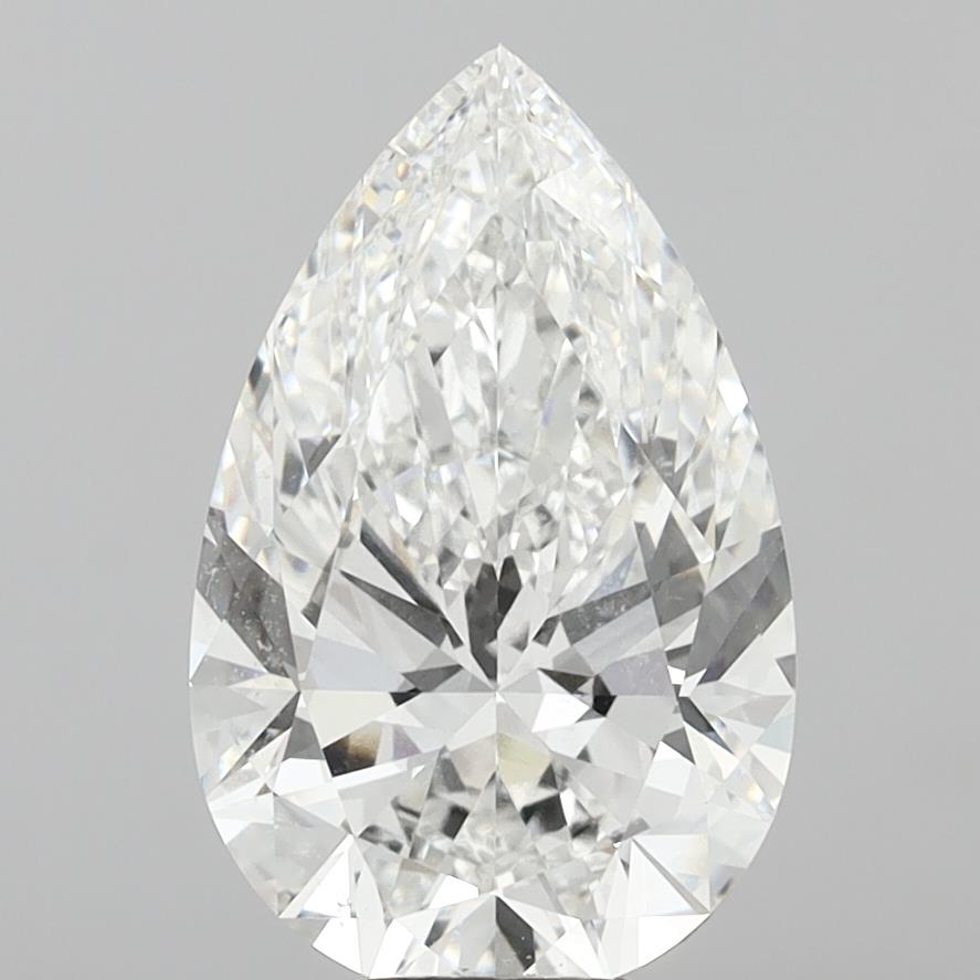 8.57 Carat Pear Shaped, Ideal Cut, E Color, VVS2 Clarity, IGI Certified Lab Grown Diamond