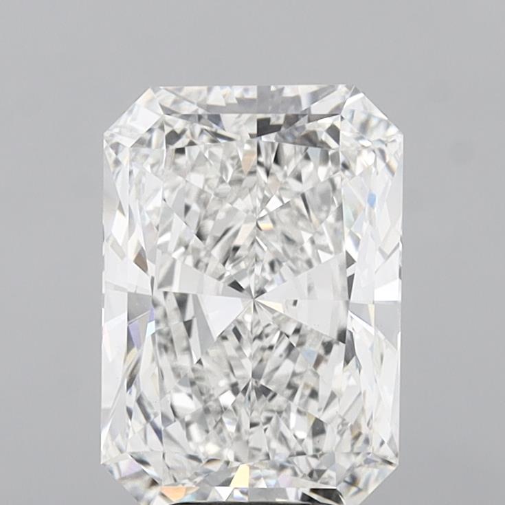 6.02 Carat Radiant Shaped, Ideal Cut, F Color, VVS2 Clarity, IGI Certified Lab Grown Diamond